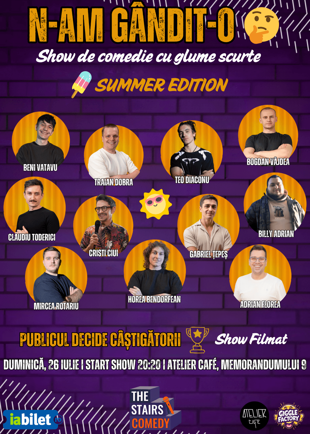 Afiș: N-am Gândit-o! | Summer Edition | Stand-up Comedy Show