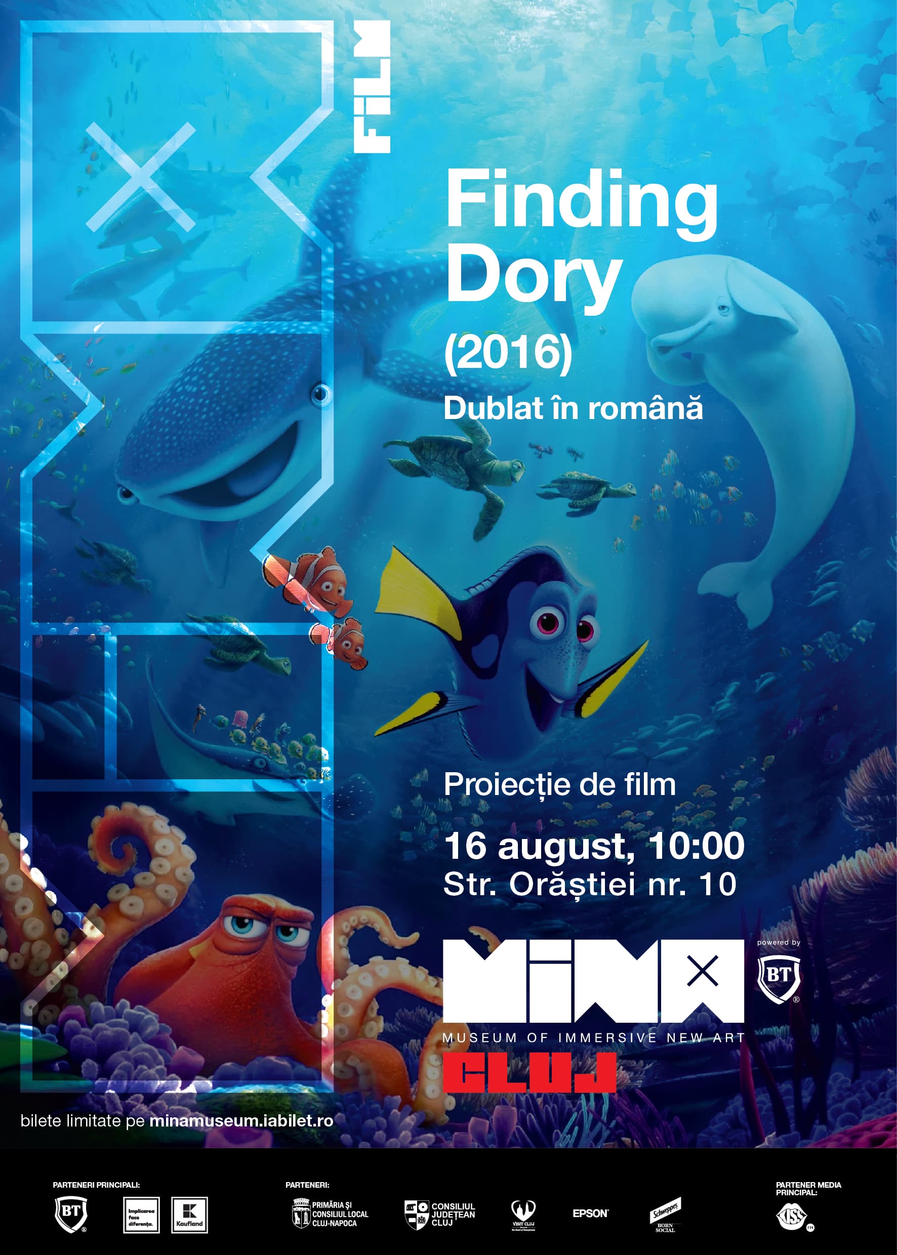 Afiș: Finding Dory (2016) – proiecție de film pentru familie @ MINA