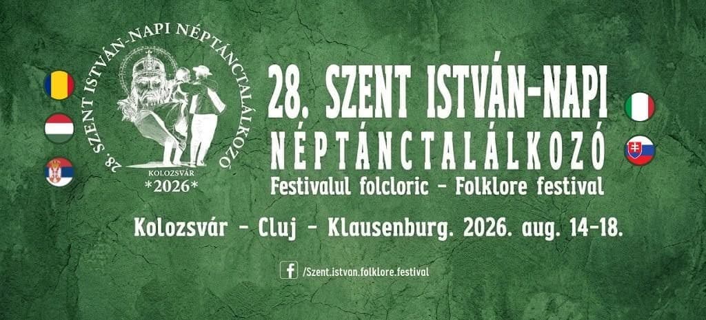 Afiș: Întâlnirea de dansuri populare „Szent István”, ediția a 28-a