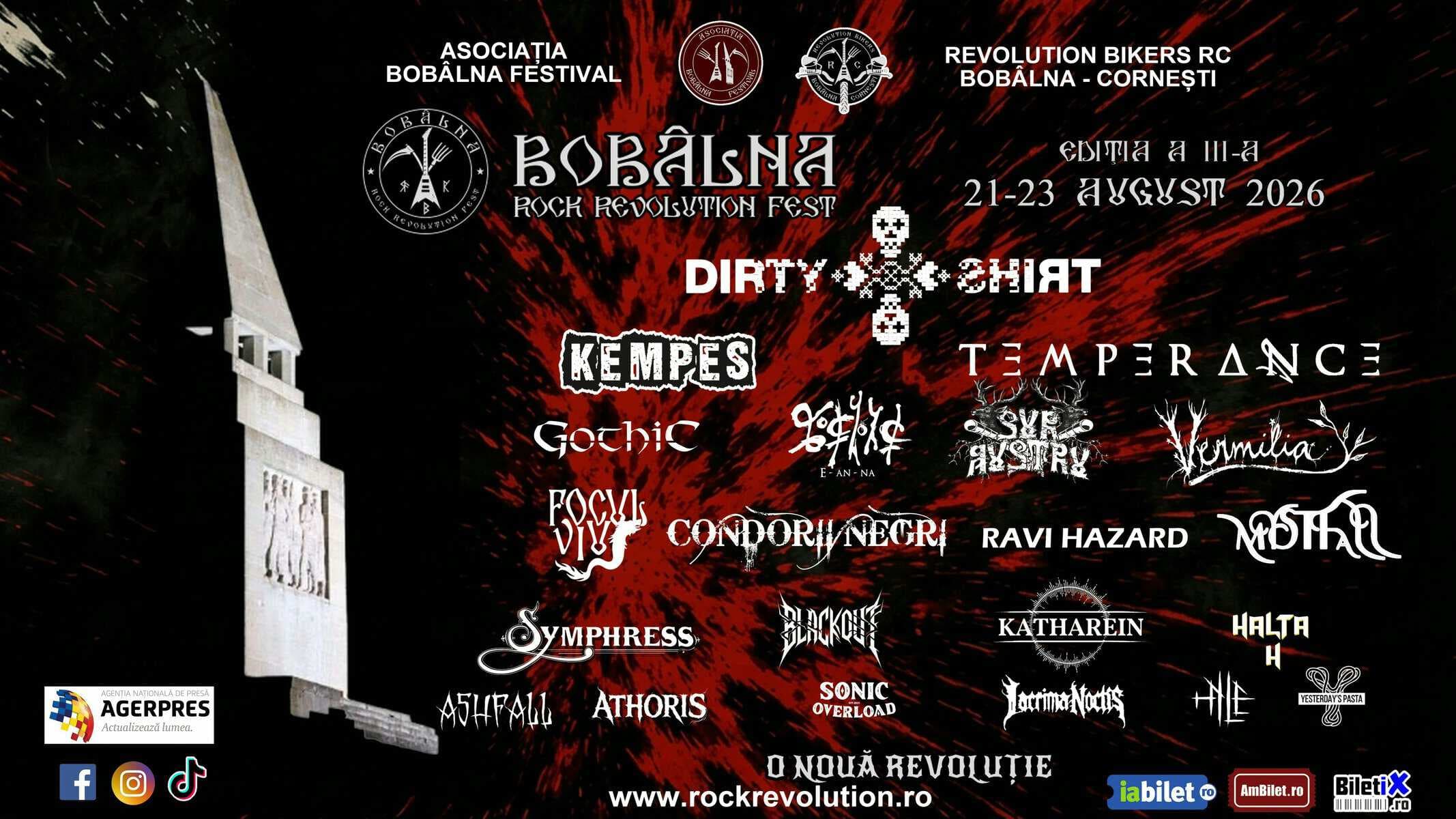 Afiș: Rock Revolution Fest Bobâlna 2026